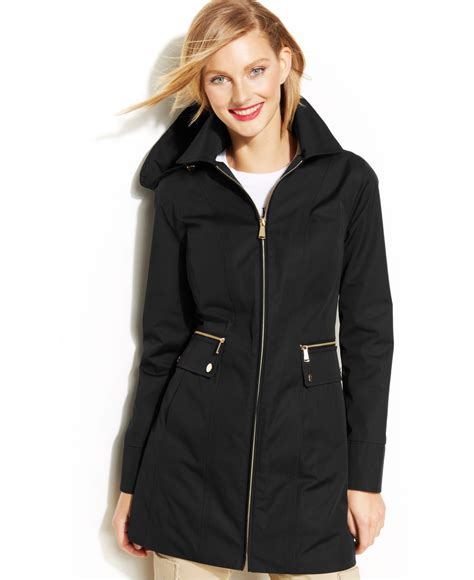 rain jacket michael kors|michael kors raincoat women.